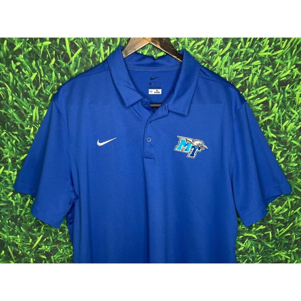 Middle Tennessee State MTSU Football Nike Player Issued XL Polo Shirt #98 Bivens